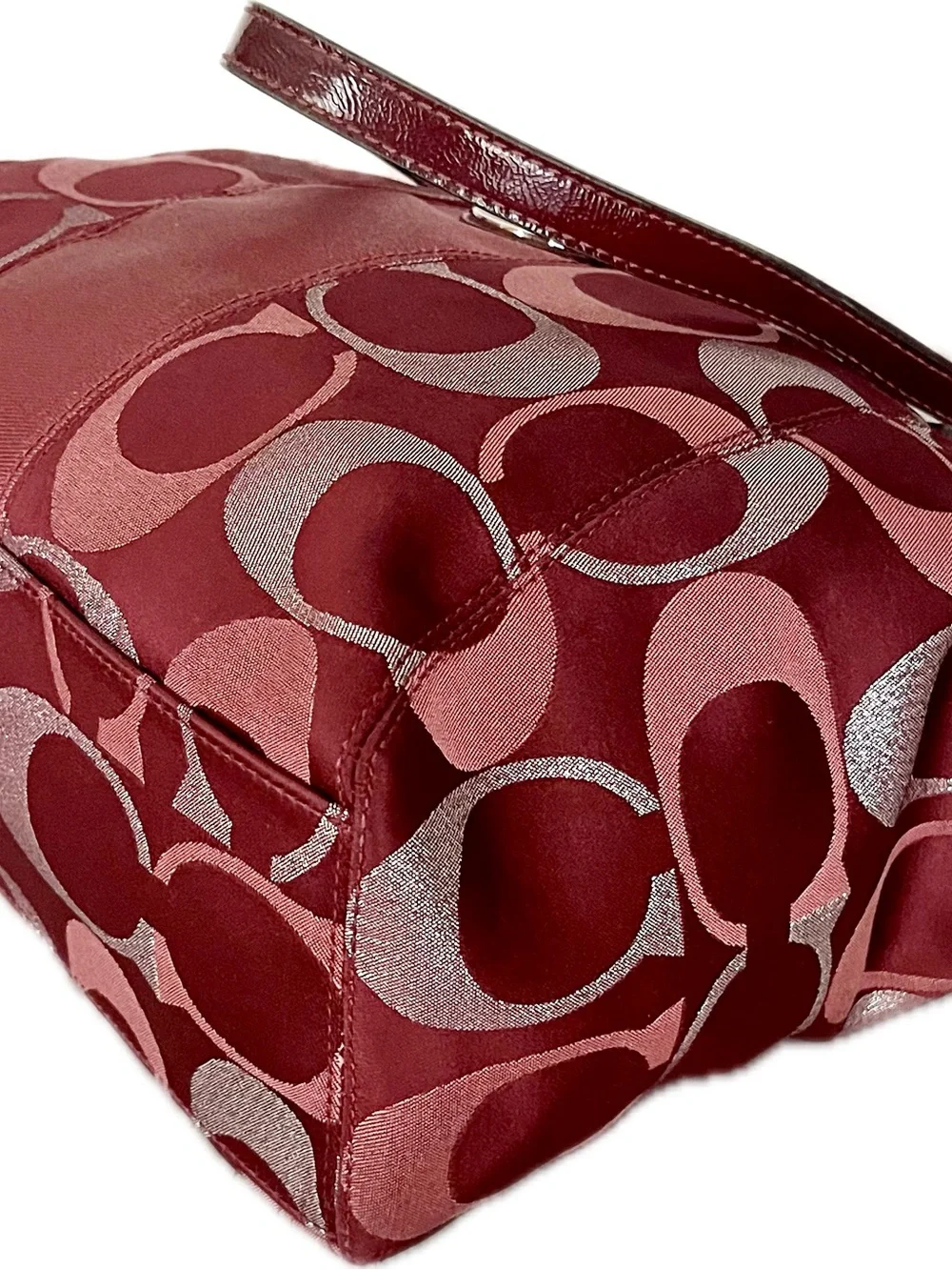 Coach Signature Jacquard Metallic C’s Shoulder/Crossbody Bag w/Snap Head Charm